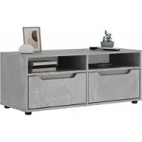 Prolenta Maison Exclusive - Meuble TV VISNES Gris béton 100x40x38 cm Matériau dérivé du bois