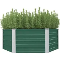 Syfax Jardinière 129 x 129 x 45 cm cm Acier galvanisé Vert