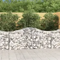 Prolenta Maison Exclusive - Paniers à gabions arqués 15 pcs 200x50x80/100 cm Fer galvanisé