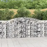 Prolenta Maison Exclusive - Paniers à gabions arqués 4 pcs 400x50x100/120 cm Fer galvanisé