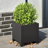 Prolenta Maison Exclusive - Bac à plantes noir 30x30x30 en acier