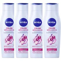 Beiersdorf Shampooing Nivea Color Protection pH Balance avec sérum brillance 250ml pack de 4