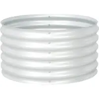 Syfax Lit surélevé de jardin 80x80x44 cm Acier galvanisé Argenté