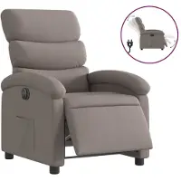 Syfax Fauteuil inclinable électrique Taupe Tissu