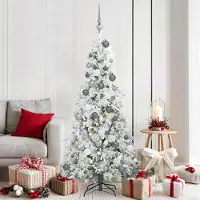 vidaXL Meuble Arbre de Noël artificiel pliable Vert 180 cm PE et PVC - 5103251