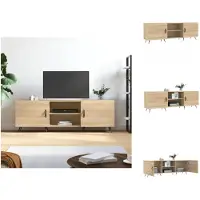 vidaXL Armoire TV Chêne Sonoma 150x30x50 cm Bois composite - Meuble TV