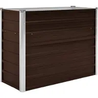 Syfax Lit surélevé de jardin Marron 100x40x77 cm Acier galvanisé