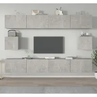 Prolenta Maison Exclusive - Ensemble de meubles TV 6 pcs Gris béton Bois d'ingénierie
