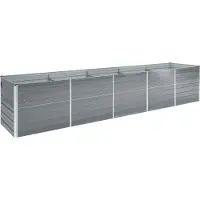 Prolenta Maison Exclusive - Potager surélevé Acier galvanisé 400×80×77 cm Gris