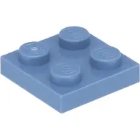 LEGO 2x2 plaques 3022 - 250 pièces bleu sable