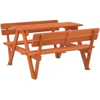 Syfax Table de pique-nique pour 4 enfants avec trou de parasol sapin