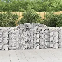 Prolenta Maison Exclusive - Paniers à gabions arqués 8 pcs 300x30x100/120 cm fer galvanisé