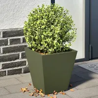 Prolenta Maison Exclusive - 2 bacs à plantes vert olive 30x30x30 en acier