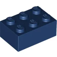 LEGO brique 2x3 3002 - 50 pièces bleu foncé