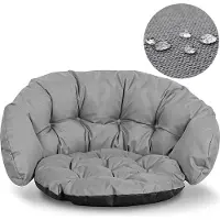 AIO Factory Coussin Nid de Cigogne avec dossier de chaise à bascule imperméable Gris 122X40 Cm