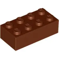 LEGO 100x brique 2x4, rouge-brun