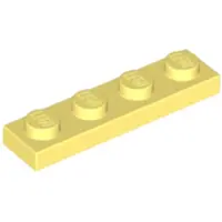 LEGO 1x4 plaque 3710 - 100 pièces jaune clair