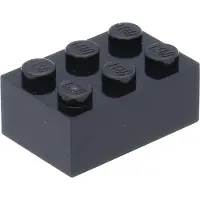 LEGO brique 2x3 3002 - 250 pièces noir