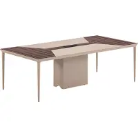AEA Table de conférence beige avec structure en bois et design moderne pour le bureau et les réunions