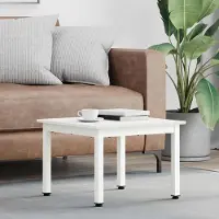 Prolenta Maison Exclusive - Table basse blanche 50 x 50 x 36 cm Bois de pin massif