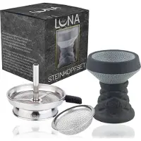 Luna Kit Steinkopf avec chapeau de cheminée blanc - joint et tamis inclus, accessoire universel
