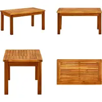 vidaXL Table basse de jardin 70x40x36 cm Bois massif Acacia - Table basse - Tables basses - Tables basses en bois
