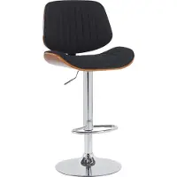 CLP Chaise de bar Clawson en tissu et chrome - naturel/noir