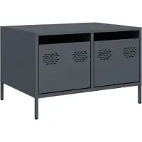 Syfax Meuble TV anthracite 68x50x43,5 cm acier laminé à froid