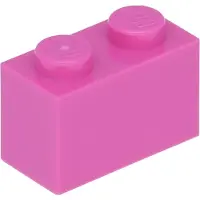 LEGO 250 pièces 3004 brique 1x2 partie briques de base 250 rose foncé