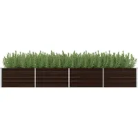 Prolenta Maison Exclusive - Potager surélevé marron 320 x 80 x 45 cm Acier galvanisé