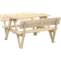Syfax Table de pique-nique pour 4 enfants avec trou de parasol sapin