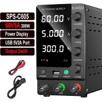 OEM Alimentation en courant continu, tension de sortie réglable, écran LED à 4 chiffres, SPS-C605 60V5A