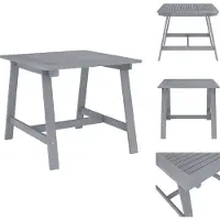 vidaXL Table de jardin Gris 88x88x74 cm Acacia Massif - Tables de jardin
