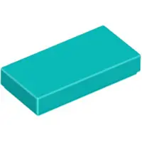 LEGO 1x2 carreaux 3069 - 100 pièces turquoise foncé