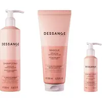 DESSANGE Routine DEFINITION Cheveux Bouclés - Shampooing 250ml + Masque 200ml + Soin Sans Rinçage 100ml - Hydratation, Nutrition et Définition des Boucles