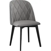 Mirjan 24 Chaise de salle à manger rembourrée AFTON 6 - noir / gris clair