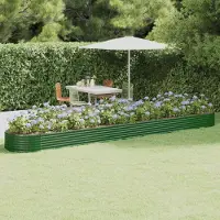 Prolenta Maison Exclusive - Jardinière surélevée en acier galvanisé 544 x 100 x 36 cm, vert