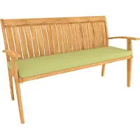 Pokar coussin de banc avec housse amovible, couleur:vert, taille:150x50