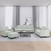 Syfax Ensemble de canapés 4 pcs gris clair velours