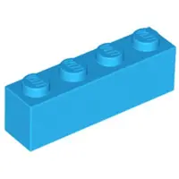 LEGO 25 pièces , pièce n° 3010 en bleu azur foncé