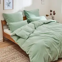 Blumtal , linge de lit, parure de 2 pièces 135x200 vert - 100% coton - 2 housses de couette + 2 taies d'oreiller 40x80cm