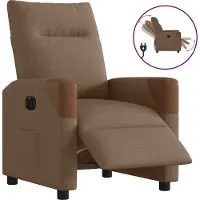 Syfax Fauteuil inclinable électrique Marron Tissu