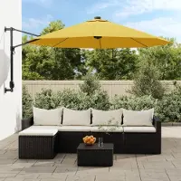Prolenta Maison Exclusive - Parasol mural avec LED jaunes, 290 cm