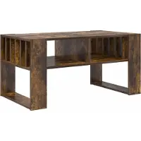 Syfax Table basse Chêne fumé 92 x 49,5 x 45 cm Bois d'ingénierie