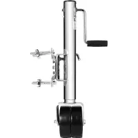StarTech.com Roue jockey pour remorque - Manuelle - Roues doubles - Capacité de charge 680 kg - Course 33 cm - Pour bateau/camping-car/remorque - Rouge