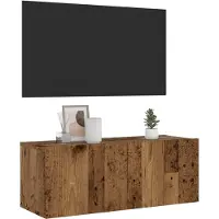 Prolenta Maison Exclusive - Meuble TV aspect bois ancien 80x30x30 cm Matériau dérivé du bois