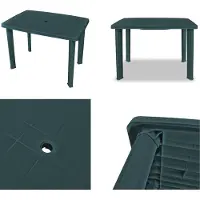 vidaXL Table de jardin vert 101 x 68 x 72 cm plastique - Table de jardin - Tables de jardin - Table de salle à manger