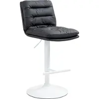 CLP Chaise de bar Damar - simili-cuir, structure chromée - gris