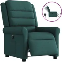 Syfax Fauteuil inclinable électrique Vert foncé Tissu