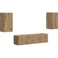 Syfax Ensemble meuble TV 4 pcs Chêne artisanal Bois d'ingénierie